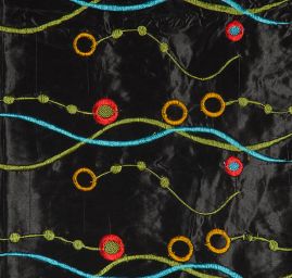 Vyšívaný taft geometrický vzor 