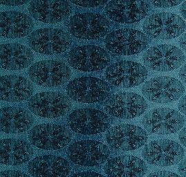 Brokát pružný geometrický ornament tyrkysový