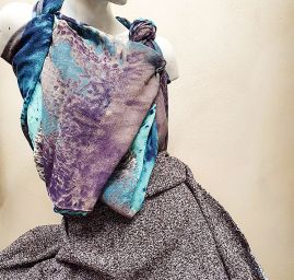 Kostýmová vlněná látka bukle Art Fabrics