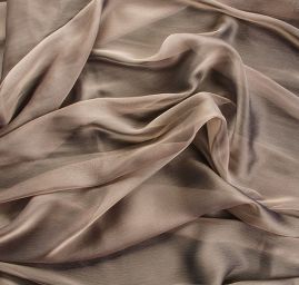 Šifon plise šanžán šedomodrý