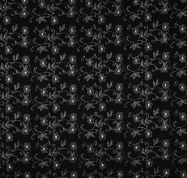 Imitace jelenice černé barvy s výšivkou