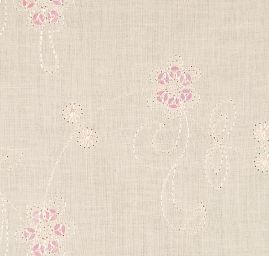 Bavlněný etamín tělové barvy výšivka flitry