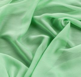 Šifon šanžán mint s plisé úpravou