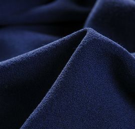 Kostýmový žoržet pružný tmavě modrý