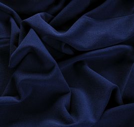 Kostýmový žoržet pružný tmavě modrý