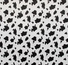 Imitace zvířecí srsi kráva černá/bílá