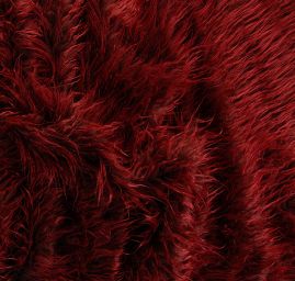 Imitace kožešiny dlouhý vlas vínová 