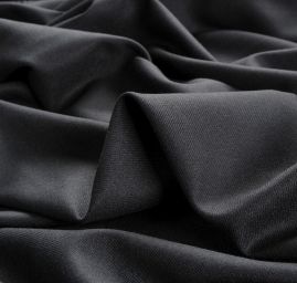 Kostýmová látka twill s keprovou vazbou černá