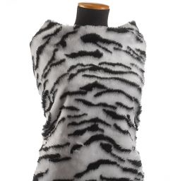 Imitace zvířecí srsti střední vlas bílý tygr