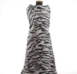 Imitace zvířecí srsti střední vlas bílý tygr