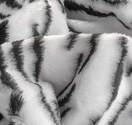 Imitace zvířecí srsti střední vlas bílý tygr