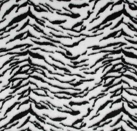 Imitace zvířecí srsti střední vlas bílý tygr