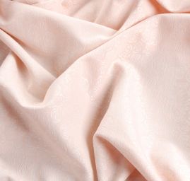 Žakárová látka vzor růže pastel růžová