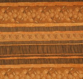 Krešovaný taft  žakárový vzor sv.hnědá/tm.hnědá