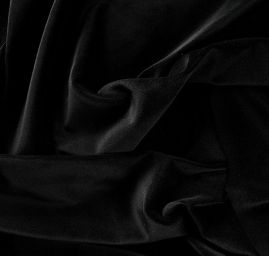 Samet bavlněný nepružný černý