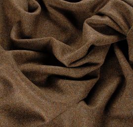 Vlněná teplejší kostýmovka hnědý tweed