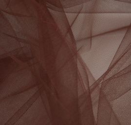 Šatový tyl, hnědý