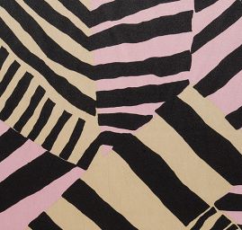 Satén nepružný motiv zvířecí černorůžový