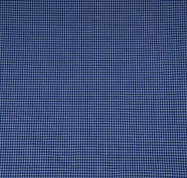 Bavlněná látka oboustranná kostka modrá/bílá