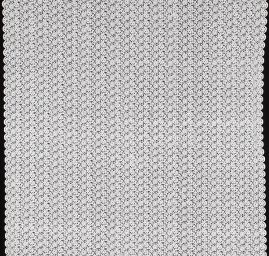 Hrubá krajka drobný květinový vzor lomená bílá