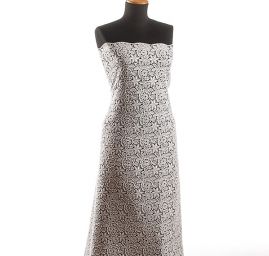 Hrubá krajka velké květy bílá