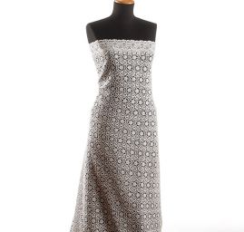 Hrubá krajka květinový vzor kopretin bílá