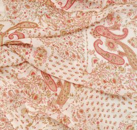 Šifón patchwork kašmír/květy