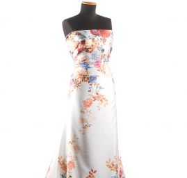 Mikado tkanina tisk květinový vzor 