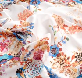 Mikado tkanina tisk květinový vzor 