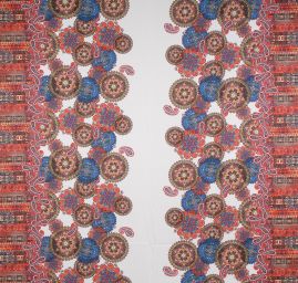Mikado tkanina tisk paisley/květinový ornament