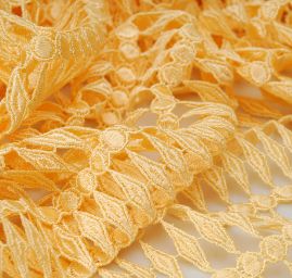 Krajka ve fancouzském stylu pastelově žlutá