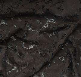 Krajka na tylu s květy zelenohnědá