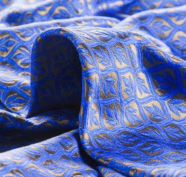 Brokát modro-zlatý