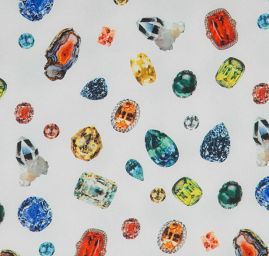 Krepdešín imitace hedvábí drahé kameny