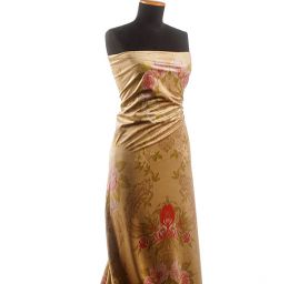 Sametová dekorační látka tisk barokní motiv