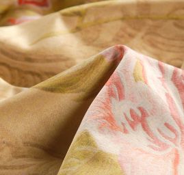 Sametová dekorační látka tisk barokní motiv