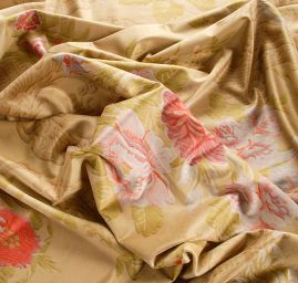 Sametová dekorační látka tisk barokní motiv