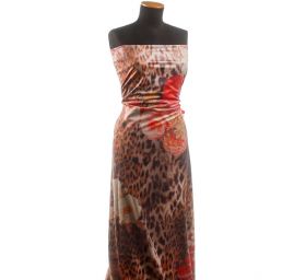 Sametová dekorační látka tisk zvířecí motiv