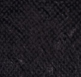 Pletenina s imitací kožešiny vzor kostky černá