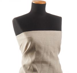 Lněná látka střední síly natural režná