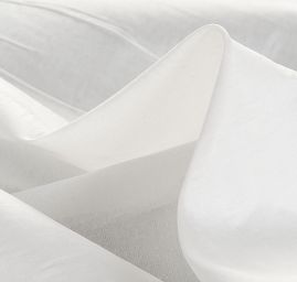 Organza viskoza lomená bílá