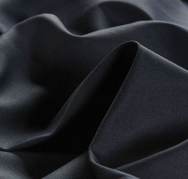 Bavlněná pružná látka temně modrá