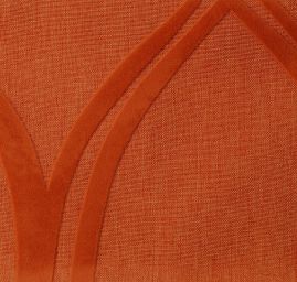 Linonovo Geometric orange semišový flock