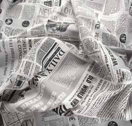 Dekorativní látka moderní novinový vzor tisk