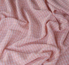 Imitace ručně tkané látky oranžovo/bílá