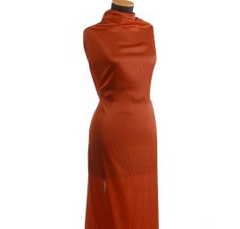 Bavlněný satén pevný cihlově červený