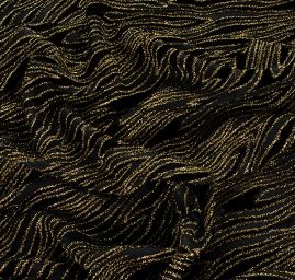 Vypalovaný samet černá/zlatá geometrický motiv