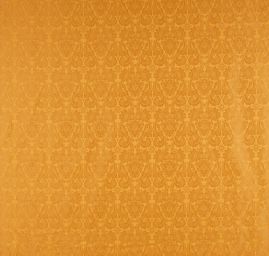 Žakárová látka květinový vzor okrovozlatá