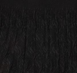 Látka kupón dva tvarované kraje černá