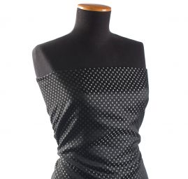 Brokát nepružný pevnější kostky černošedý